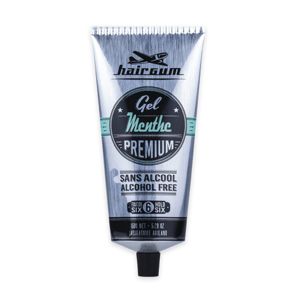 Gel Premium à la menthe de la marque Hairgum, revendu par Barber Boutik